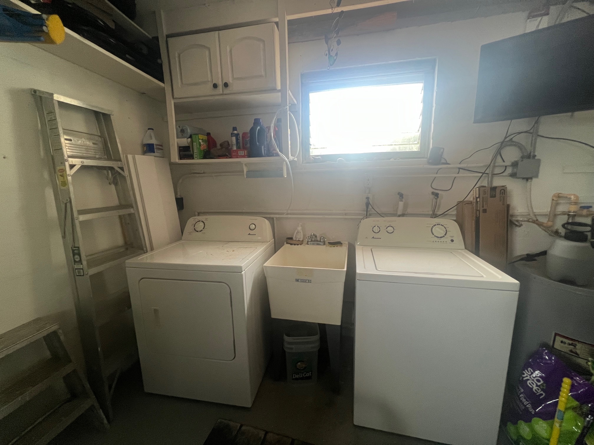 washer and dryer in garage